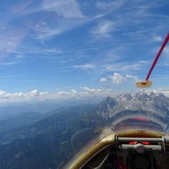 Flugwegposition um 09:54:00: Aufgenommen in der Nähe von Gemeinde Pfarrwerfen, Pfarrwerfen, Österreich in 2372 Meter